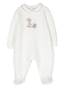 Il Gufo pyjama à logo appliqué - Blanc