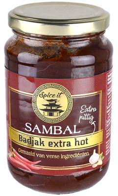 2 potten Spice It Sambal Badjak 375g - Online Boodschappen bij Butlon - Voor 12 uur besteld, morgen bezorgd
