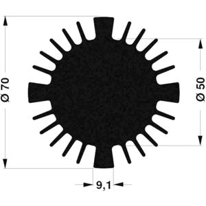 Fischer Elektronik 10021467 SK 570 50 SA LED-koellichaam 1.35 K/W (Ø x h) 70 mm x 50 mm