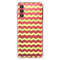 Samsung Galaxy A13 5G | A04s Doorzichtige Silicone Hoesje Waves Yellow - thumbnail