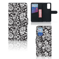 OnePlus 9 Pro Hoesje Black Flowers