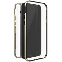 White Diamonds - Hoes van 360 graden glas geschikt voor Apple iPhone 13 Pro I telefoonhoes, transparant, met magnetische sluiting (transparant met gouden frame)