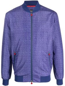 Kiton veste bomber à plaque logo - Violet