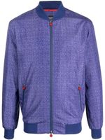 Kiton veste bomber à plaque logo - Violet - thumbnail