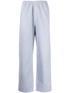 Stüssy pantalon droit à taille élastiquée - Bleu