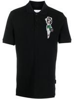 Philipp Plein polo à patch logo - Noir