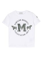 Moncler Enfant t-shirt en coton à imprimé graphique - Blanc - thumbnail