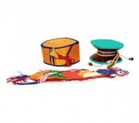 Mystieke Rituele Drum (Damaru) met Gele Tas - thumbnail