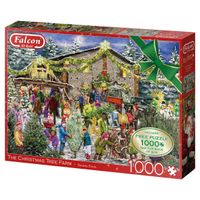Falcon de luxe The Christmas Tree Farm 2x1000 stukjes - Legpuzzel voor volwassenen