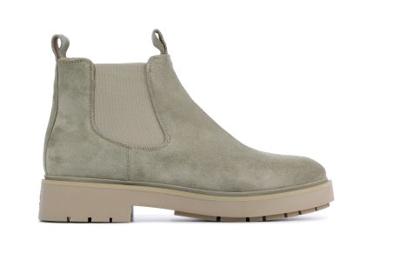 VIA VAI Dames Enkellaarsjes in Suede (Groen)