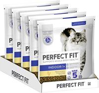 PERFECT FIT Indoor Adult droogvoer voor volwassen katten vanaf 1 jaar - kip, 1,4 kg (5 zakken)