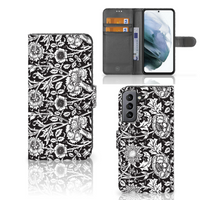 Samsung Galaxy S21 FE Hoesje Black Flowers