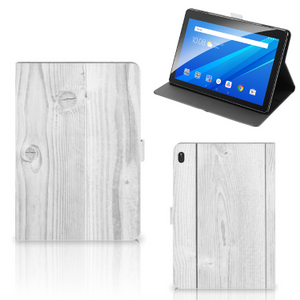 Lenovo Tab E10 Tablet Book Cover White Wood