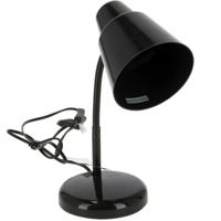 Zwarte bureaulamp/tafellamp 14 x 14 x 34 cm