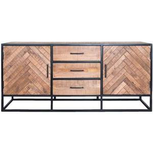 Home67 - Dressoir Rune Visgraat - Bruin Mangohout - 170 cm