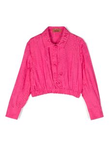 Missoni Kids blouse en jacquard à motif monogrammé - Rose