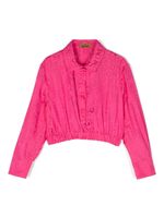 Missoni Kids blouse en jacquard à motif monogrammé - Rose - thumbnail