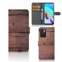 Xiaomi Redmi 10 Book Style Case Old Wood - thumbnail