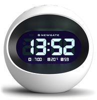 Newgate Centre Of The Earth LCD Alarm Klok - Wit