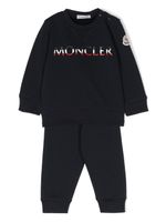 Moncler Enfant survêtement à logo imprimé - Bleu