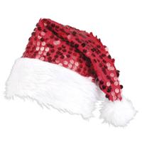 Boland Kerstmuts Pailletten Polyester Rood One-size