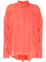 Patrizia Pepe chemise oversize à effet de transparence - Orange - thumbnail