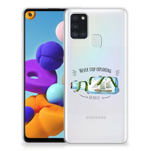 Samsung Galaxy A21s Telefoonhoesje met Naam Boho Bottle