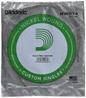 D'Addario NW074 Nickel Wound Elektrische Gitaar Enkele String.074, Grijs