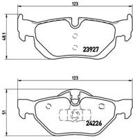 Remmenset, remschijf BREMBO, Remschijftype: Binnen geventileerd, Inbouwplaats: Achteras: , u.a. für BMW