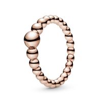 Pandora Rose 187536 Ring String of Beads rosekleurig Maat 52 (Retired) - thumbnail