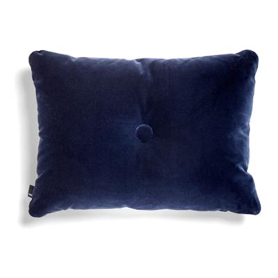 HAY Dot Cushion 1 Knoop Velours Kussen - Marineblauw