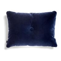HAY Dot Cushion 1 Knoop Velours Kussen - Marineblauw