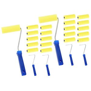 FX Tools Verfrollers set 24 delig - 4 houders/20 rollen van 10 cm - Voordeelrollers