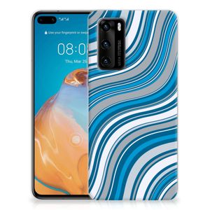 Huawei P40 TPU bumper Waves Blue