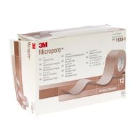 Micropore 3m Skin Tone 25,0mmx9,15m Rol 12 15331