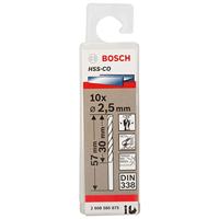 Bosch Professional metaalboor HSS-Cobalt (Ø 4,2 mm) 10 stuks. Durchmesser: 2.5/Gesamtlänge in mm: 57