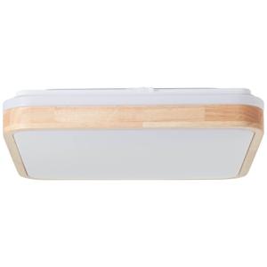 Brilliant Plafondlamp Tumeo 39 x 39cm wit met hout G99791/75