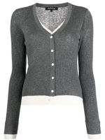 tout a coup cardigan nervuré à col v - Gris