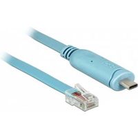 Delock 63914 Adapter USB 2.0 Type-C male > 1 x Serieel RS-232 RJ45 male 3,0 m blauw - thumbnail