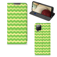 Samsung Galaxy A12 Hoesje met Magneet Waves Green