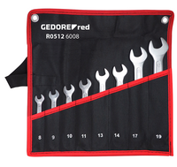 Gedore RED R05126008 | dubbele steeksleutelset | kort | 6-22 mm | 8-delig - R05126008