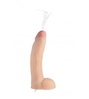 9 Inch Realistic Dual Density Squirting Dildo - Flesh - thumbnail