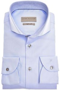 John Miller Tailored Fit Overhemd lichtblauw, Effen