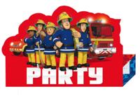 Uitnodigingskaartjes Brandweerman Sam