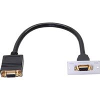 Kindermann 7444000501 kabeladapter VGA HD 15 zilver - adapter voor kabel (VGA HD 15, VGA HD 15, vrouwelijke stekker/bus, zilver)