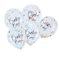 Confetti Ballonnen Baby Boy (5st) - thumbnail