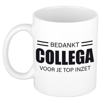1x stuks personeel / werknemer cadeau mok / bedankt collega voor je top inzet - feest mokken