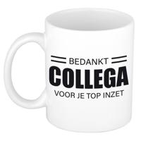 1x stuks personeel / werknemer cadeau mok / bedankt collega voor je top inzet - feest mokken