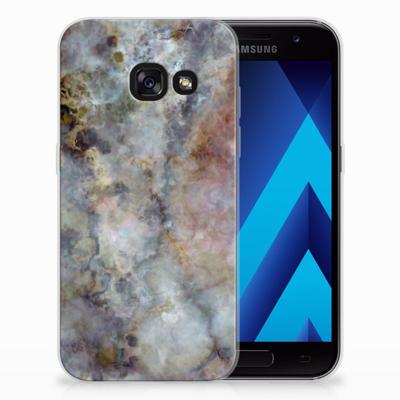 Samsung Galaxy A3 2017 TPU Siliconen Hoesje Marmer Grijs