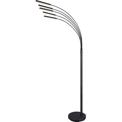 LED Vloerlamp - Trion Deer - 15W - Warm Wit 3000K - Dimbaar - Rechthoek - Mat Zwart - Aluminium LED Vloerlamp - Trion Deer - 15W - Warm Wit 3000K - Dimbaar - Rechthoek - Mat Zwart - Aluminium